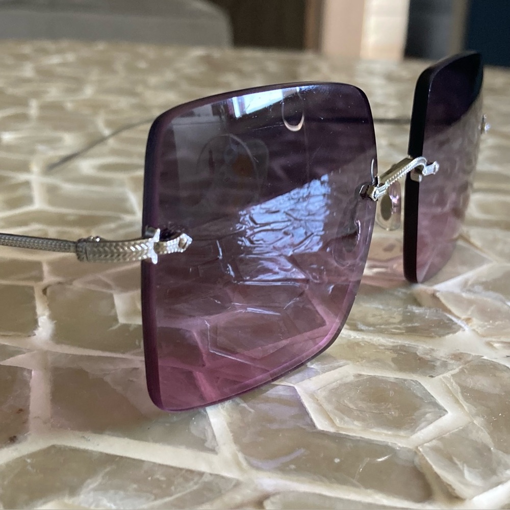 Oliver Peoples UV-Protected Square Rimless Sunglasses (0OV1268S) - Picture 11 of 11